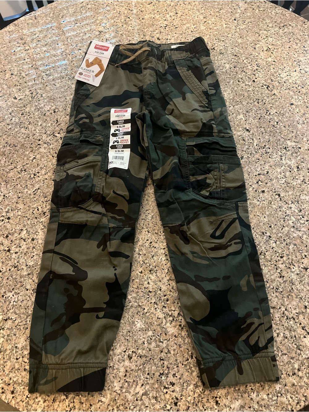 Wrangler Camouflage Cargo Joggers - Green and Brown